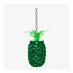 Pineapple Cup with Cap Leaves and Candy Straw 500ml - Image 2