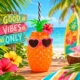 Pineapple Cup with Cap, Leaves and Candy Straw 700ml