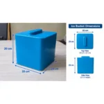 Double-walled insulated ice bucket on a party table